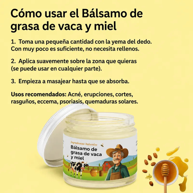 Bálsamo de Grasa de Vaca y Miel Brinaba