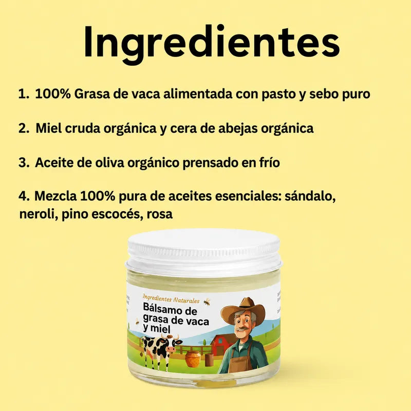 Bálsamo de Grasa de Vaca y Miel Brinaba